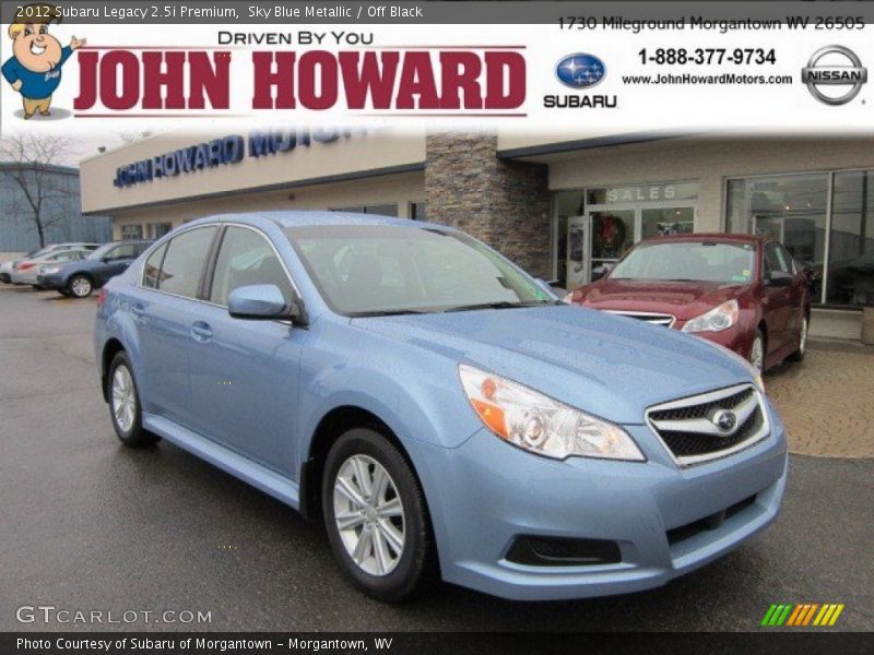 Sky Blue Metallic / Off Black 2012 Subaru Legacy 2.5i Premium