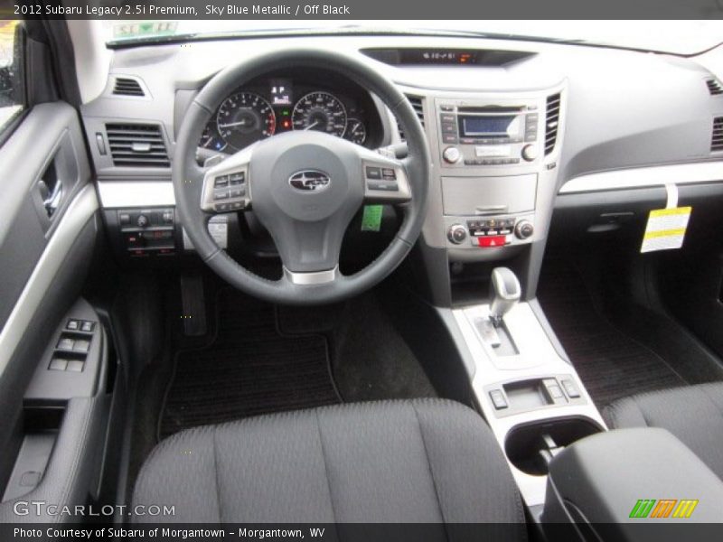 Off Black Interior - 2012 Legacy 2.5i Premium 