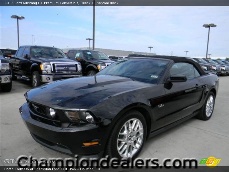 Black / Charcoal Black 2012 Ford Mustang GT Premium Convertible