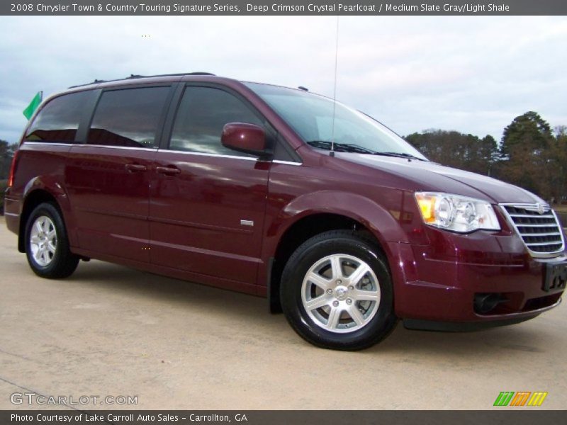 Deep Crimson Crystal Pearlcoat / Medium Slate Gray/Light Shale 2008 Chrysler Town & Country Touring Signature Series