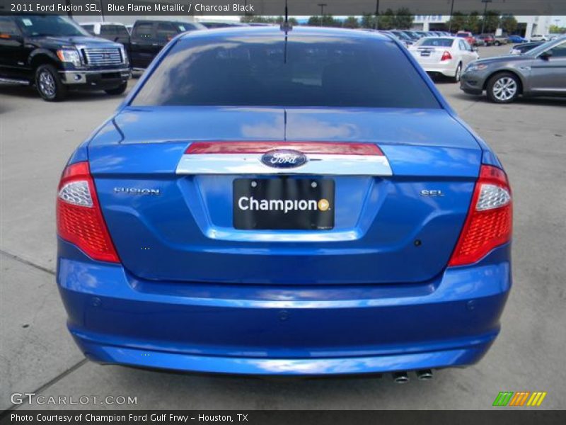 Blue Flame Metallic / Charcoal Black 2011 Ford Fusion SEL