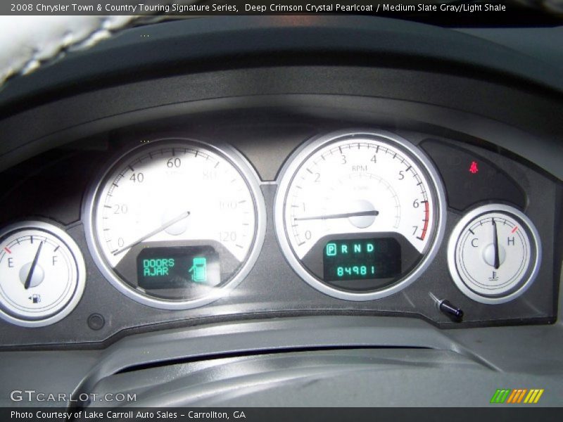 Deep Crimson Crystal Pearlcoat / Medium Slate Gray/Light Shale 2008 Chrysler Town & Country Touring Signature Series