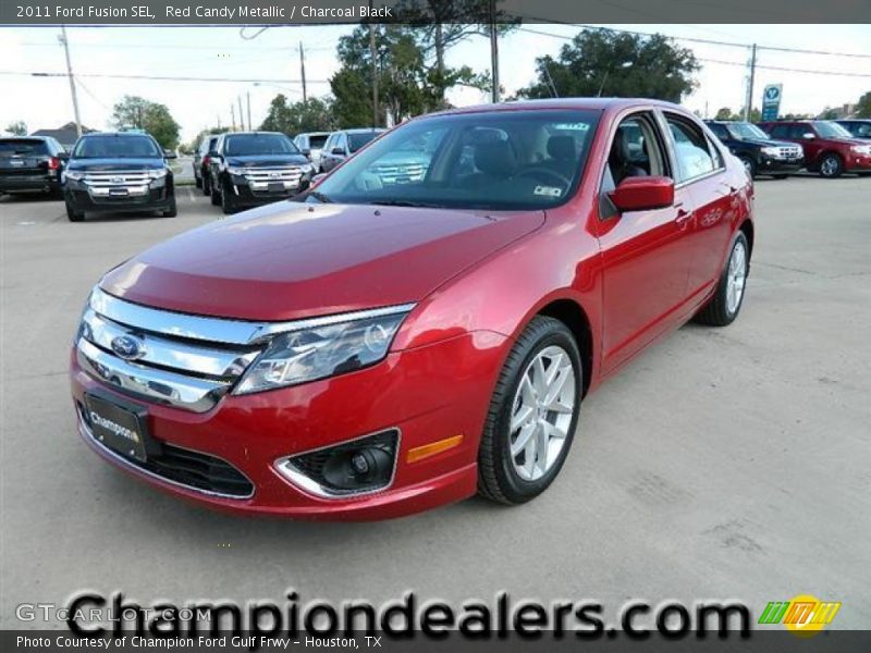 Red Candy Metallic / Charcoal Black 2011 Ford Fusion SEL