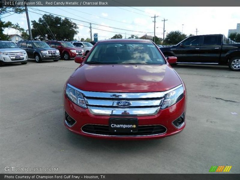 Red Candy Metallic / Charcoal Black 2011 Ford Fusion SEL