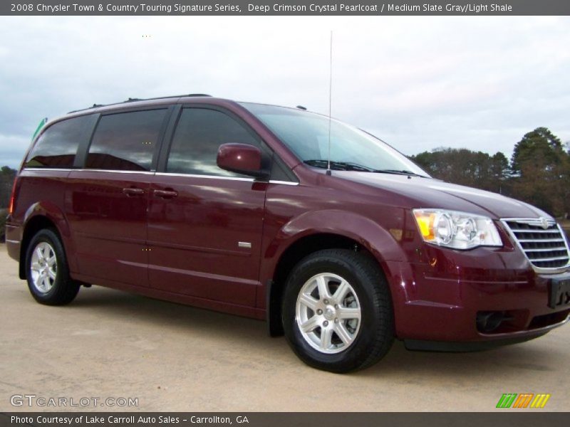 Deep Crimson Crystal Pearlcoat / Medium Slate Gray/Light Shale 2008 Chrysler Town & Country Touring Signature Series