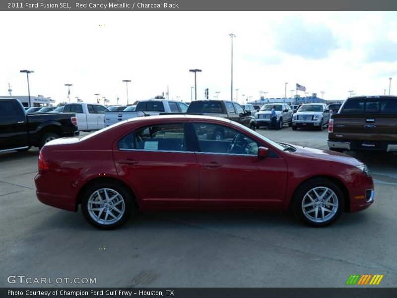 Red Candy Metallic / Charcoal Black 2011 Ford Fusion SEL
