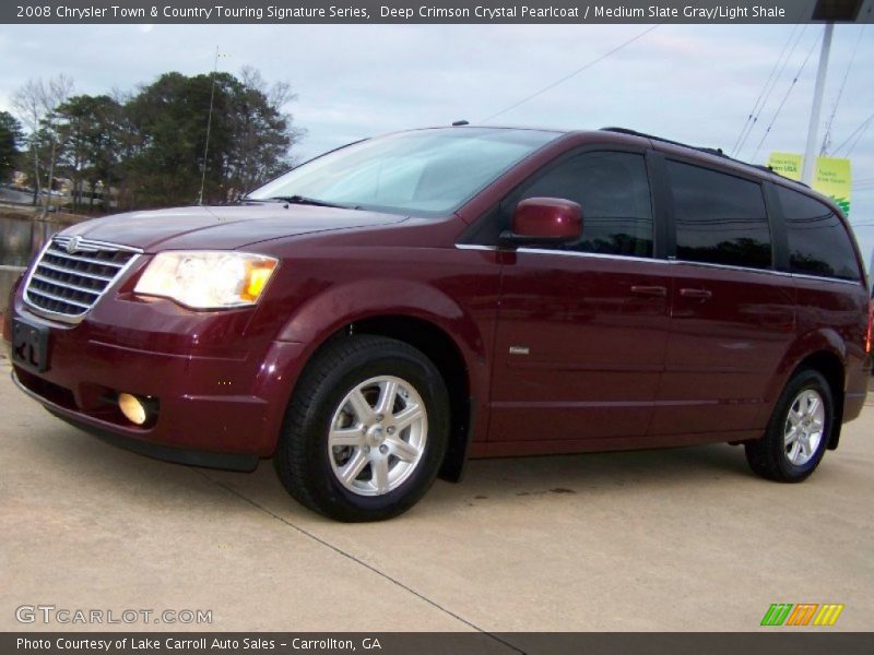 Deep Crimson Crystal Pearlcoat / Medium Slate Gray/Light Shale 2008 Chrysler Town & Country Touring Signature Series