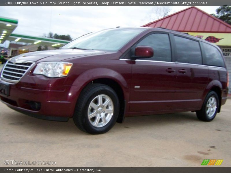 Deep Crimson Crystal Pearlcoat / Medium Slate Gray/Light Shale 2008 Chrysler Town & Country Touring Signature Series