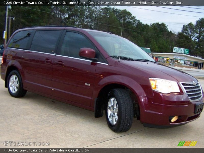 Deep Crimson Crystal Pearlcoat / Medium Slate Gray/Light Shale 2008 Chrysler Town & Country Touring Signature Series