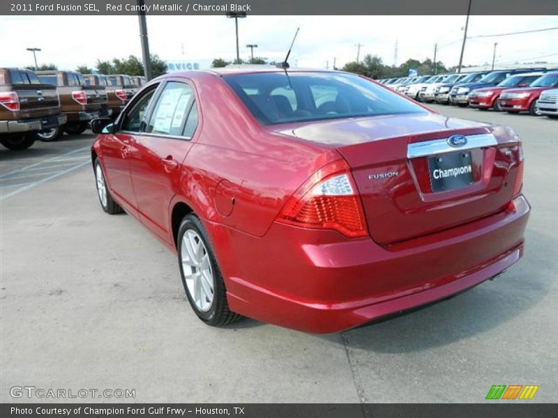 Red Candy Metallic / Charcoal Black 2011 Ford Fusion SEL