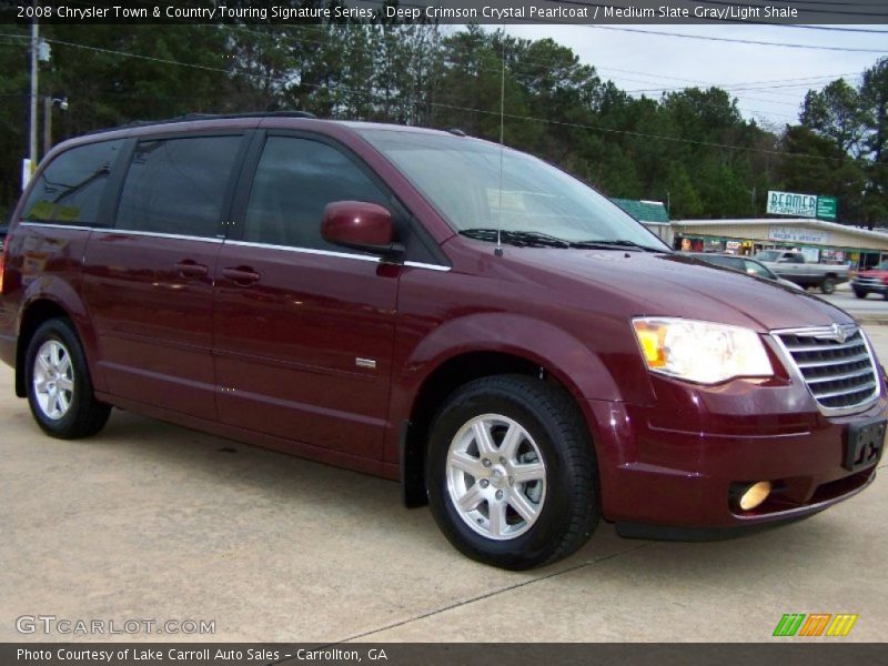 Deep Crimson Crystal Pearlcoat / Medium Slate Gray/Light Shale 2008 Chrysler Town & Country Touring Signature Series