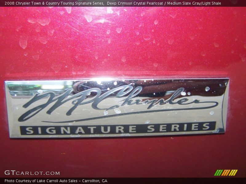 Deep Crimson Crystal Pearlcoat / Medium Slate Gray/Light Shale 2008 Chrysler Town & Country Touring Signature Series