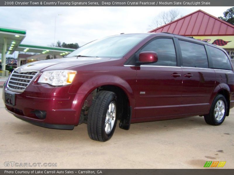 Deep Crimson Crystal Pearlcoat / Medium Slate Gray/Light Shale 2008 Chrysler Town & Country Touring Signature Series