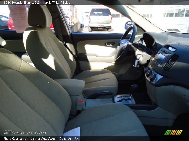 Nordic White / Beige 2010 Hyundai Elantra GLS