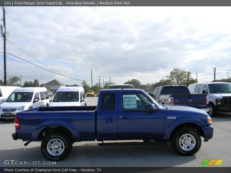 Vista Blue Metallic / Medium Dark Flint 2011 Ford Ranger Sport SuperCab