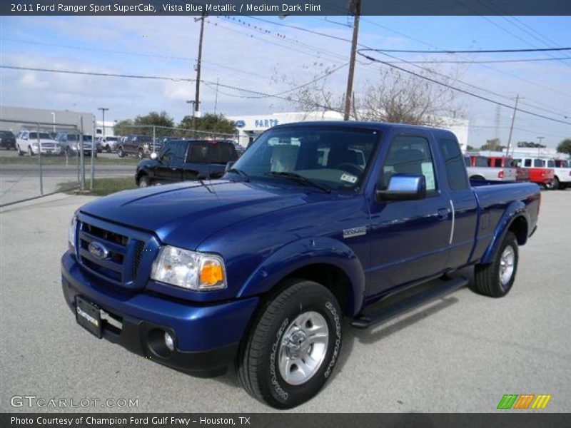Vista Blue Metallic / Medium Dark Flint 2011 Ford Ranger Sport SuperCab