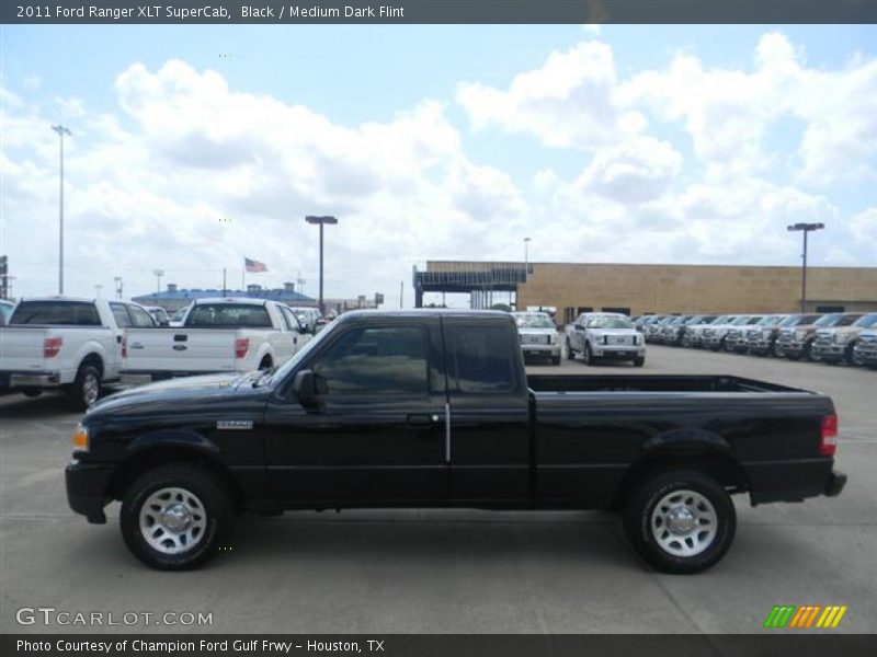Black / Medium Dark Flint 2011 Ford Ranger XLT SuperCab