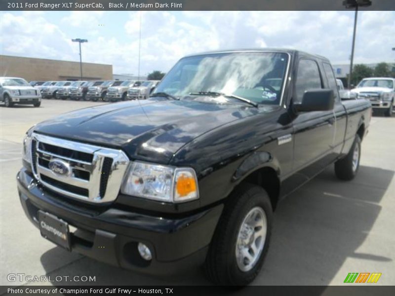 Black / Medium Dark Flint 2011 Ford Ranger XLT SuperCab