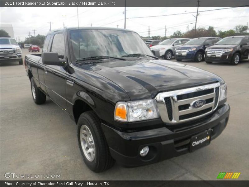 Black / Medium Dark Flint 2011 Ford Ranger XLT SuperCab
