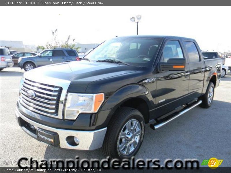 Ebony Black / Steel Gray 2011 Ford F150 XLT SuperCrew