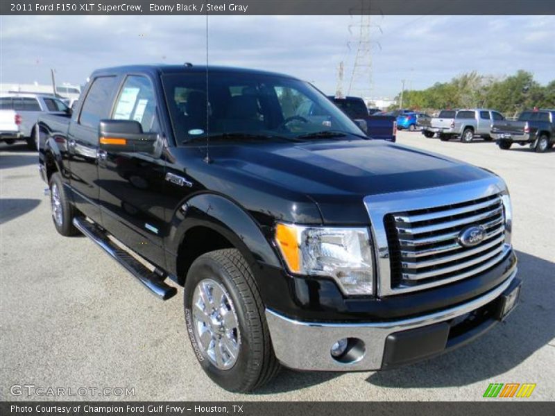 Ebony Black / Steel Gray 2011 Ford F150 XLT SuperCrew