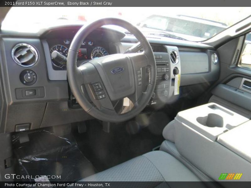 Ebony Black / Steel Gray 2011 Ford F150 XLT SuperCrew