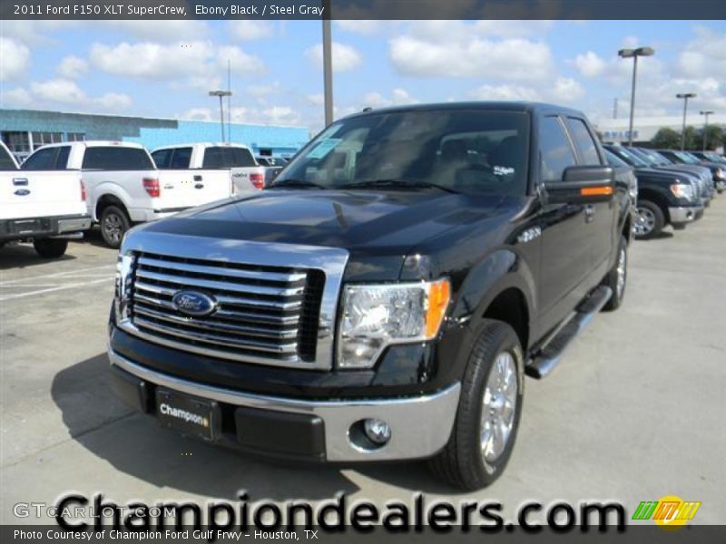 Ebony Black / Steel Gray 2011 Ford F150 XLT SuperCrew