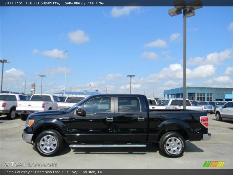 Ebony Black / Steel Gray 2011 Ford F150 XLT SuperCrew