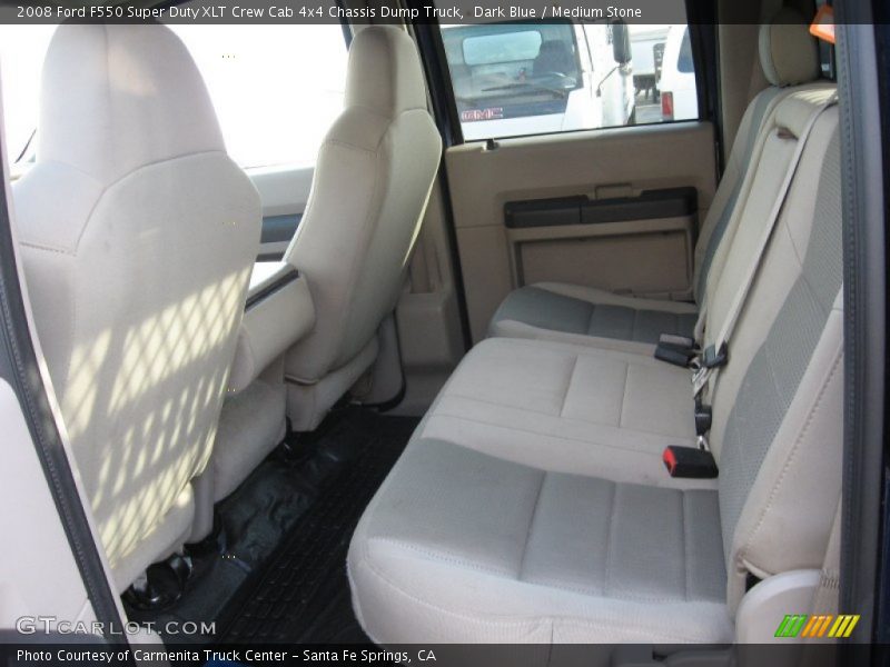 Dark Blue / Medium Stone 2008 Ford F550 Super Duty XLT Crew Cab 4x4 Chassis Dump Truck