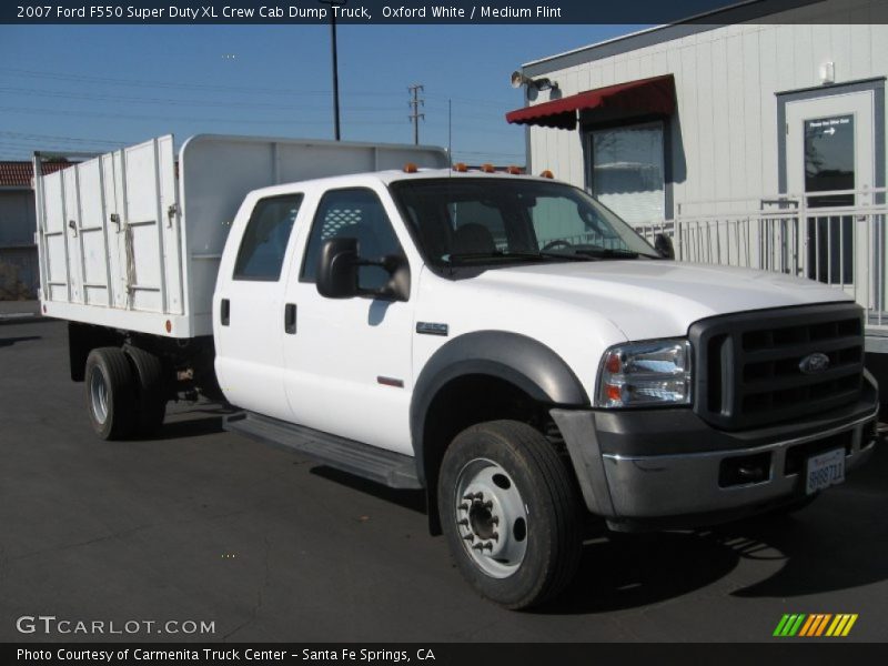 Oxford White / Medium Flint 2007 Ford F550 Super Duty XL Crew Cab Dump Truck