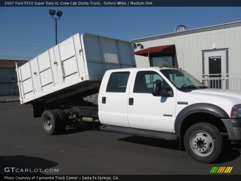 Oxford White / Medium Flint 2007 Ford F550 Super Duty XL Crew Cab Dump Truck