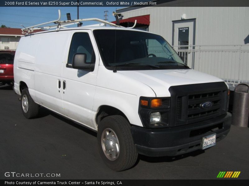 Oxford White / Medium Flint 2008 Ford E Series Van E250 Super Duty Commericial