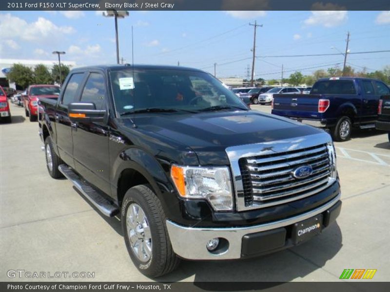 Ebony Black / Steel Gray 2011 Ford F150 XLT SuperCrew