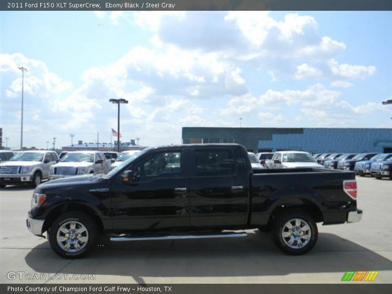 Ebony Black / Steel Gray 2011 Ford F150 XLT SuperCrew
