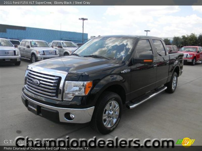 Ebony Black / Steel Gray 2011 Ford F150 XLT SuperCrew