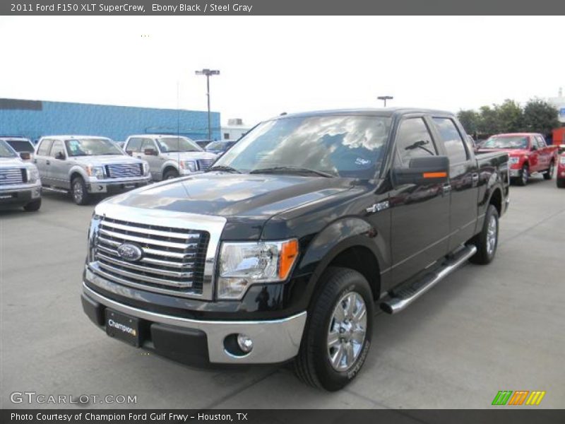 Ebony Black / Steel Gray 2011 Ford F150 XLT SuperCrew