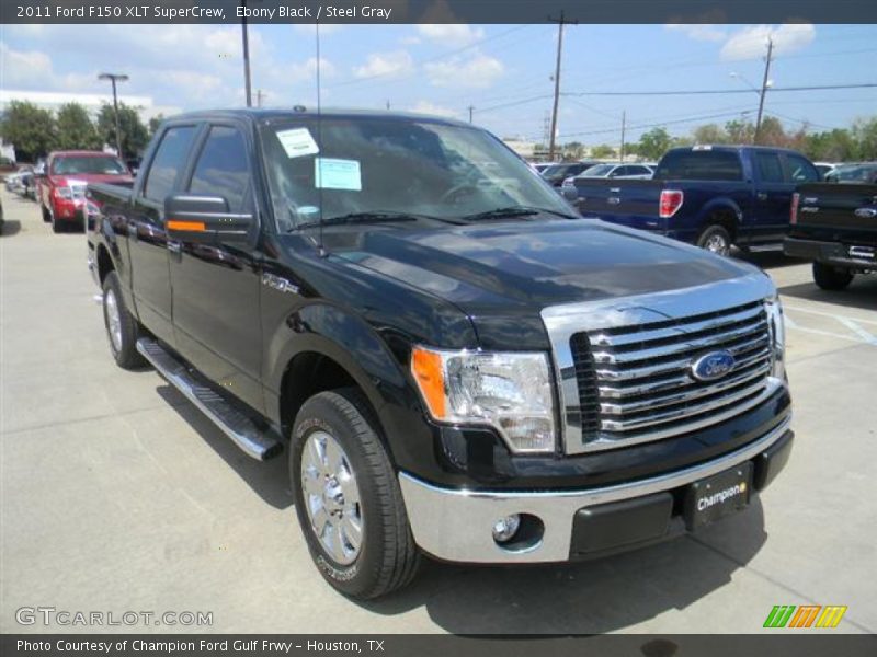 Ebony Black / Steel Gray 2011 Ford F150 XLT SuperCrew