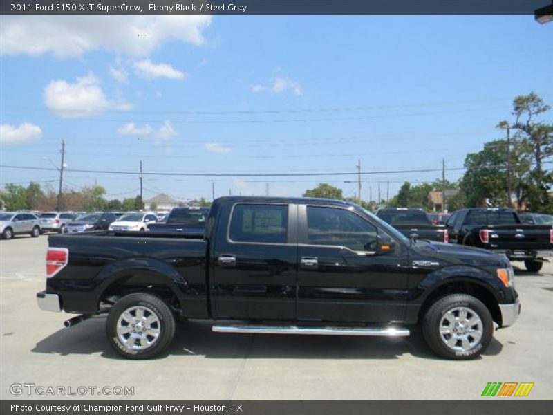 Ebony Black / Steel Gray 2011 Ford F150 XLT SuperCrew