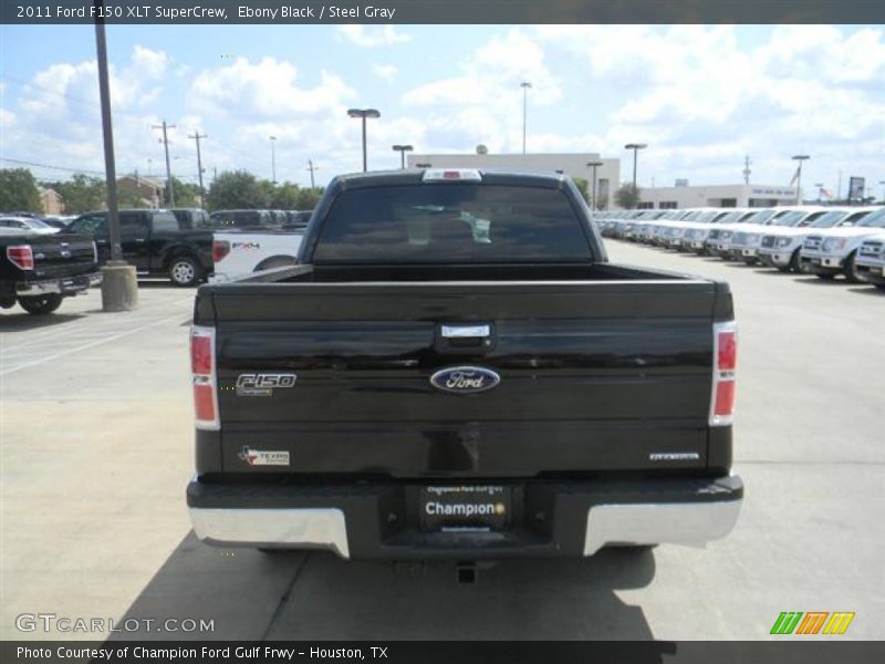 Ebony Black / Steel Gray 2011 Ford F150 XLT SuperCrew