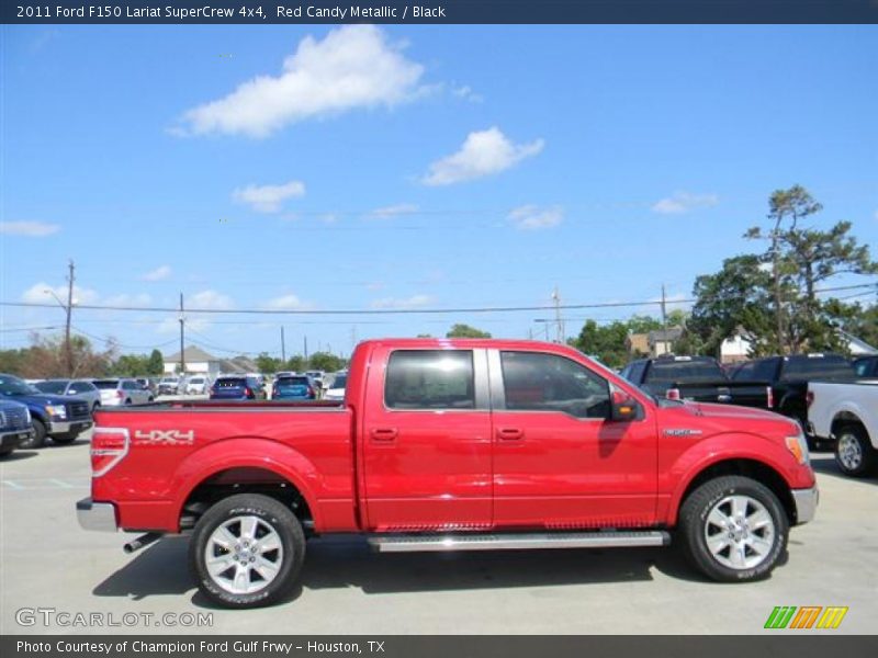 Red Candy Metallic / Black 2011 Ford F150 Lariat SuperCrew 4x4