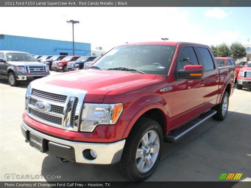 Red Candy Metallic / Black 2011 Ford F150 Lariat SuperCrew 4x4