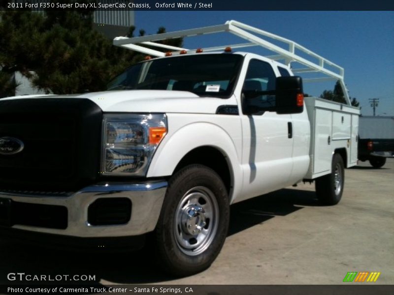 Oxford White / Steel 2011 Ford F350 Super Duty XL SuperCab Chassis