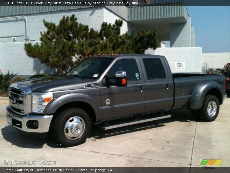 Sterling Gray Metallic / Black 2011 Ford F350 Super Duty Lariat Crew Cab Dually