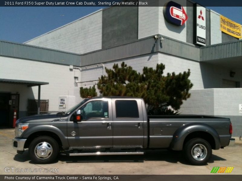 Sterling Gray Metallic / Black 2011 Ford F350 Super Duty Lariat Crew Cab Dually