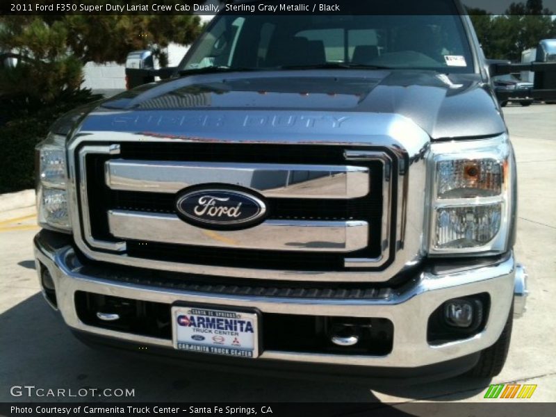 Sterling Gray Metallic / Black 2011 Ford F350 Super Duty Lariat Crew Cab Dually