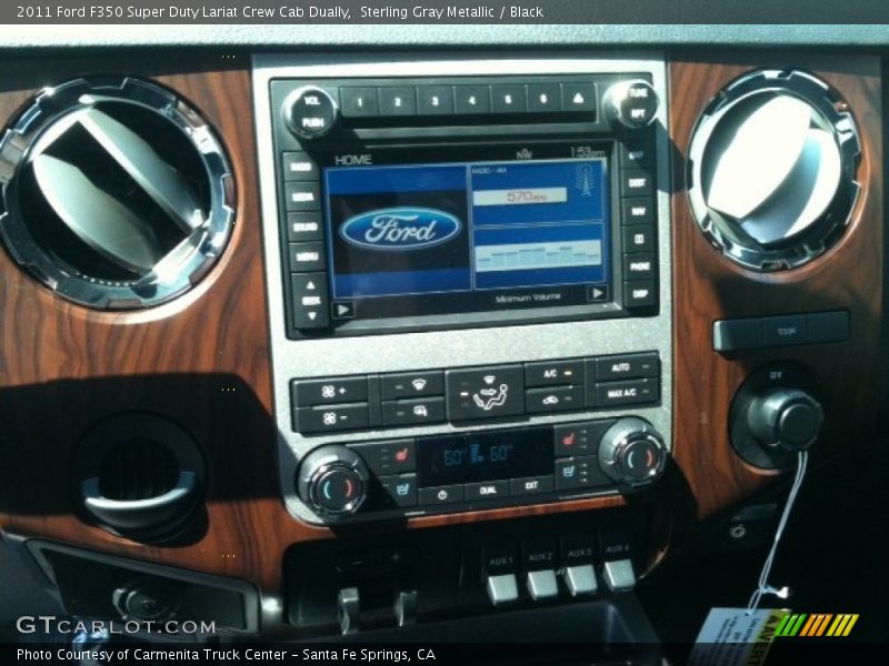 Sterling Gray Metallic / Black 2011 Ford F350 Super Duty Lariat Crew Cab Dually