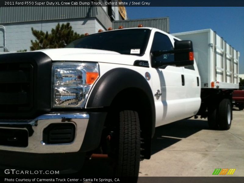 Oxford White / Steel Grey 2011 Ford F550 Super Duty XL Crew Cab Dump Truck
