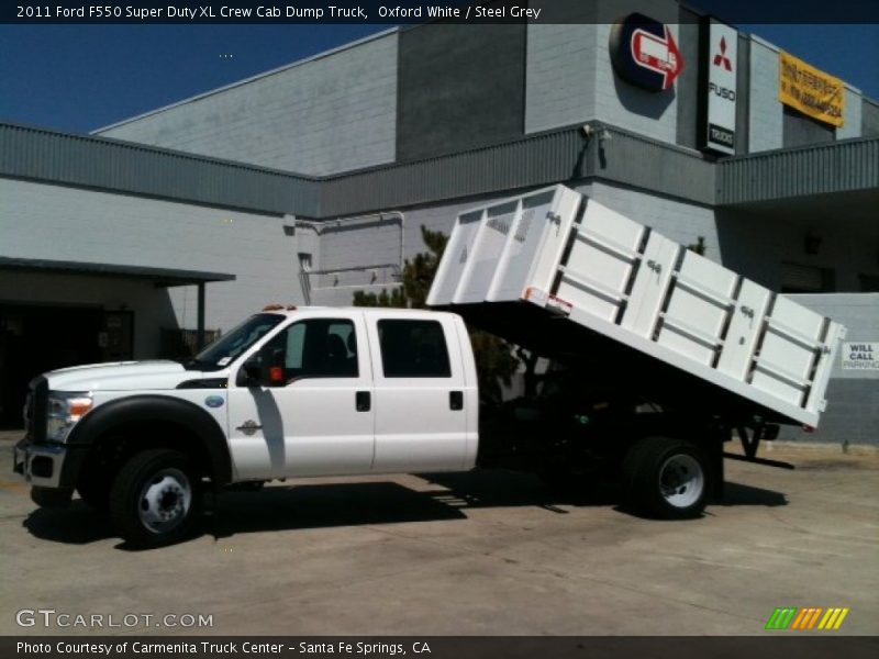 Oxford White / Steel Grey 2011 Ford F550 Super Duty XL Crew Cab Dump Truck