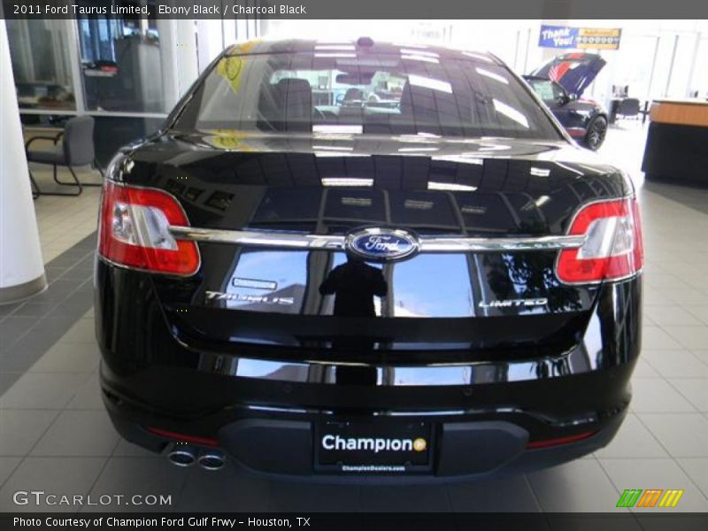 Ebony Black / Charcoal Black 2011 Ford Taurus Limited