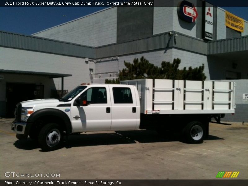 Oxford White / Steel Grey 2011 Ford F550 Super Duty XL Crew Cab Dump Truck